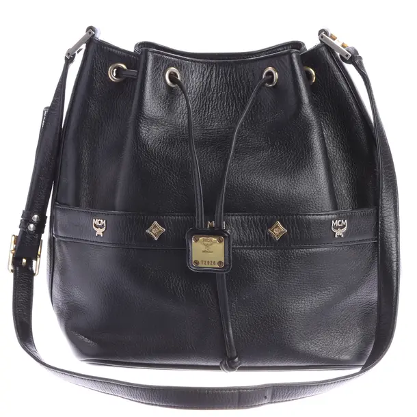 Bucket Bag, in Schwarz, Leder, MCM