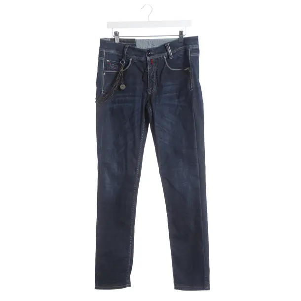 Jeans slim fit, in Marina Militare, Cotone, Uso elevato