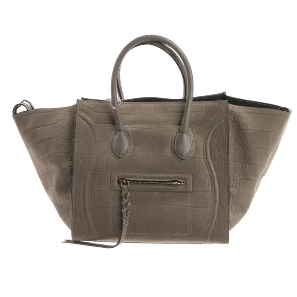 Handbag, in Dark Gray, Leather, Céline