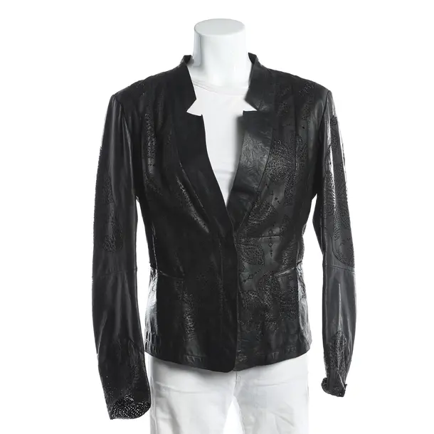 LeatherJacket, in Black, Leather, Marc Cain