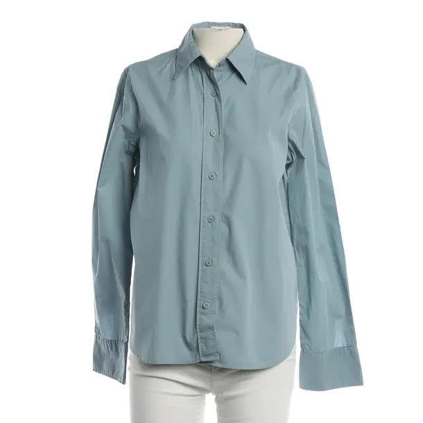 Camicetta, in Azzurro, Cotone, Chiuso