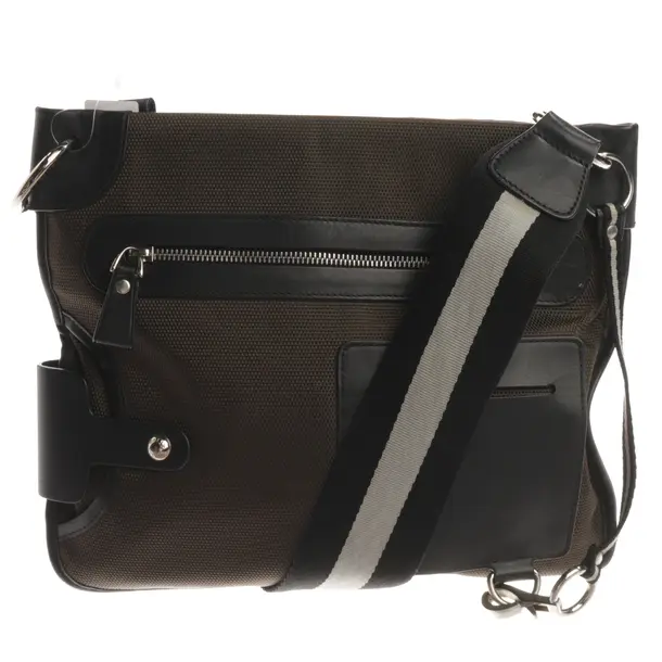 Schultertasche, in Grün, Polyamid, Bally