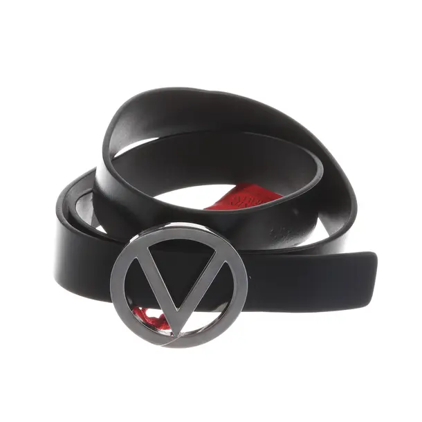 Belt, in Black, Leather, Valentino