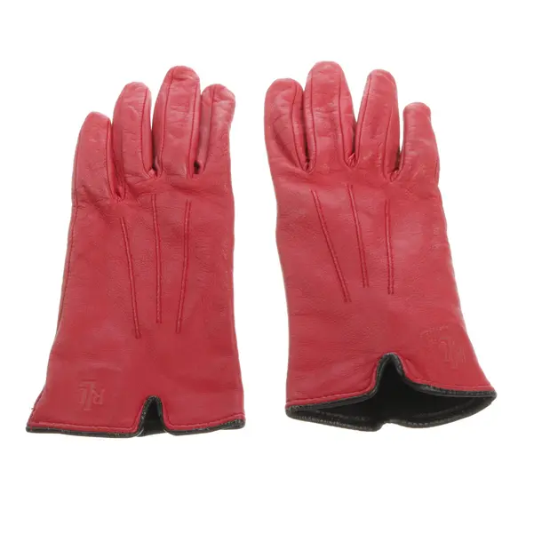 Leather Gloves, in Red, Leather, Lauren Ralph Lauren