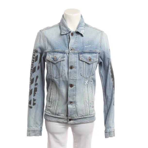 Giacca di jeans, in Azzurro, Cotone, Bianco sporco