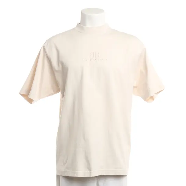T-Shirt, in Beige, Cotton, Balenciaga