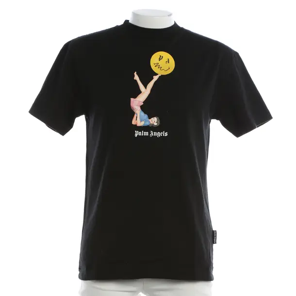 T-Shirt, in Black, Cotton, Palm Angels