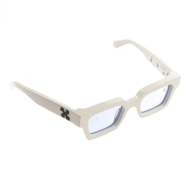 Occhiali da sole, in Bianco, Plastica, Bianco sporco