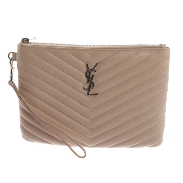 Kosmetiktasche, in Hellrosa, Leder, Saint Laurent