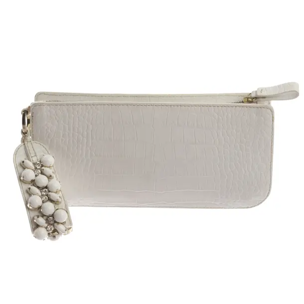 Pochette, in Bianco, Pelle, Valentino