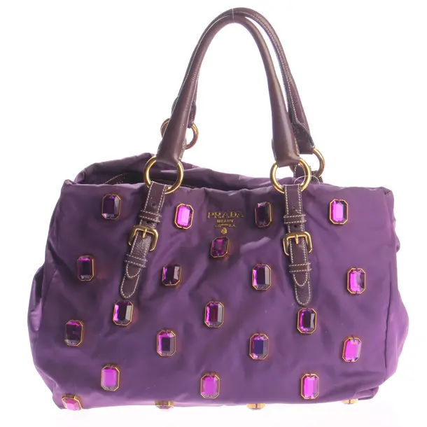 Borsa a cinture a tracolla, in Viola, Poliammide, Prada
