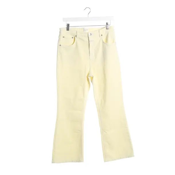 Jeans svasati, in Giallo pastello, Cotone, Chiuso