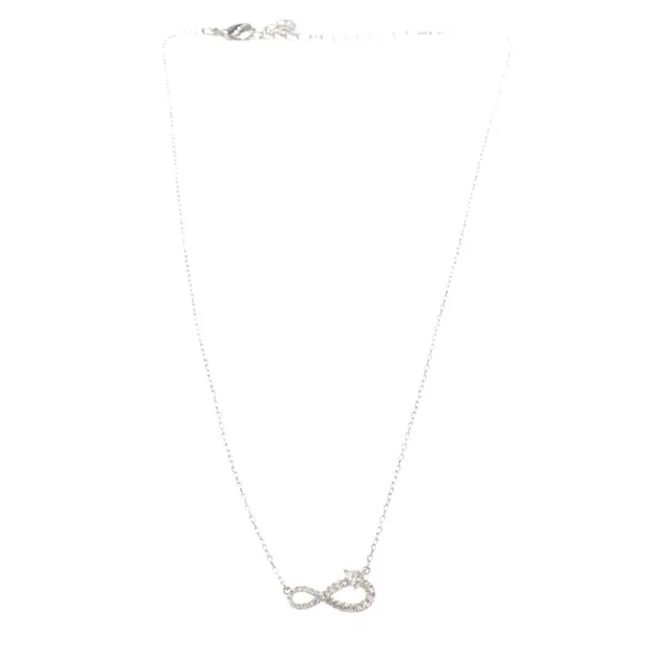 Halskette, in Silber, Metall (metallisch, metallisiert), Swarovski