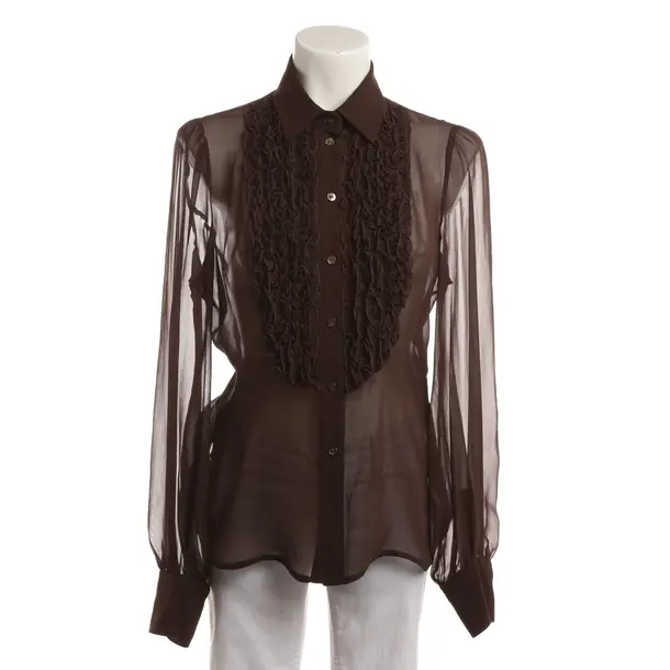 Blouse, in Dark Brown, Silk, Valentino