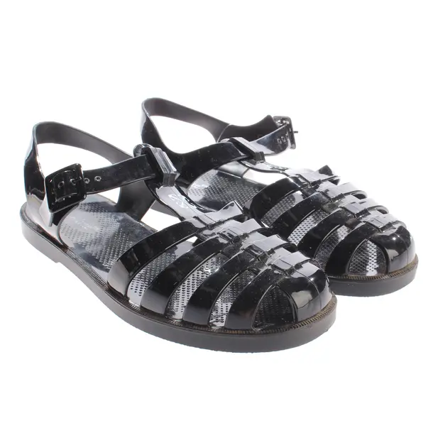 Sandals, in Black, Off-White