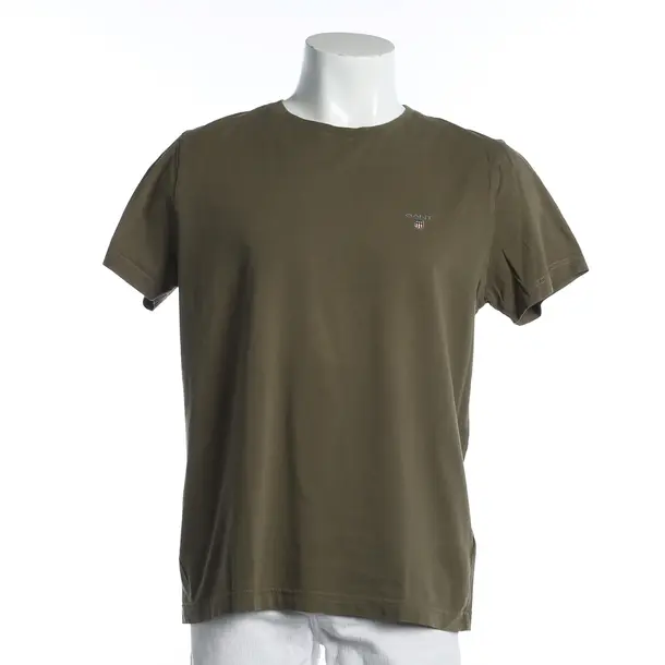 T-Shirt, in Olive Green, Cotton, Gant