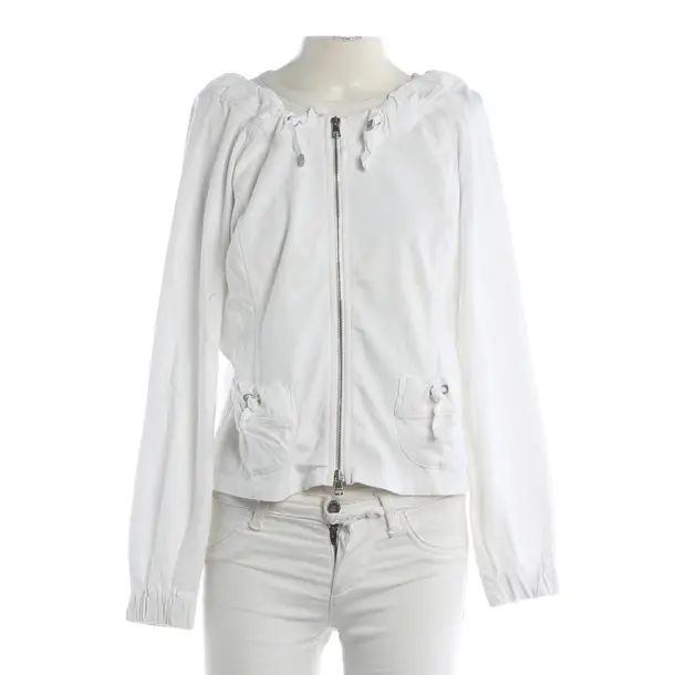 Felpa con cerniera, in Bianco, Cotone, Marc Cain Sport