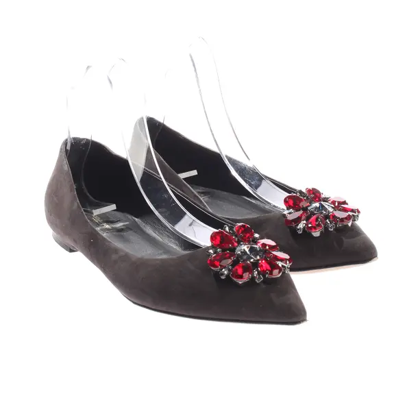 Ballerinas, in Dunkelgrau, Dolce & Gabbana