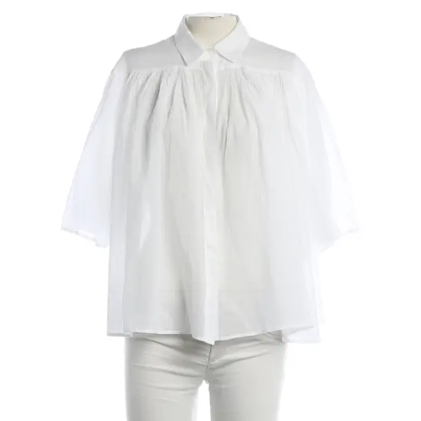 Blouse, in White, Cotton, Peserico