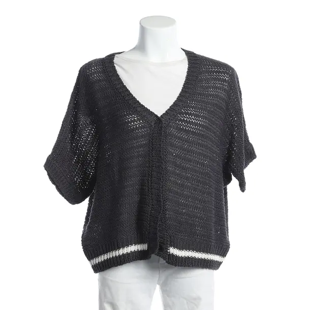 Cardigan, in Gray, Cotton, Peserico