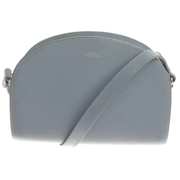 Cross Body Bag, in Light Blue, Leather, A.P.C