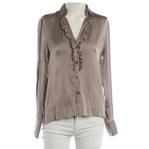 Bluse, in Braun, Seide, Caliban