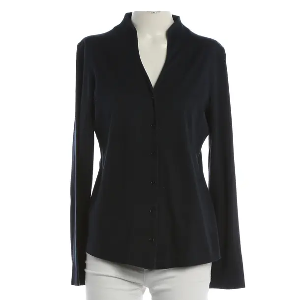 Blouse, in Navy, Cotton, Van Laack