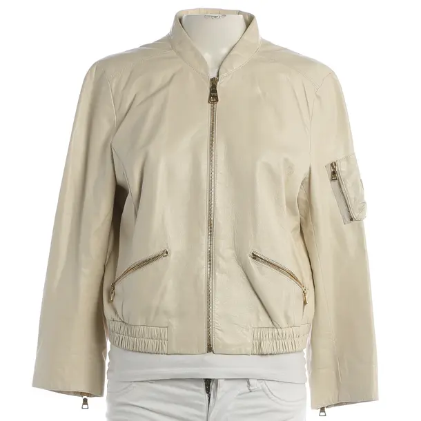Lederjacke, in Beige, Leder, Prada Linea Rossa