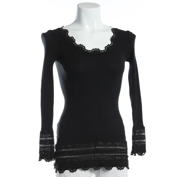 Long Sleeve Shirt, in Black, Silk, Rosemunde