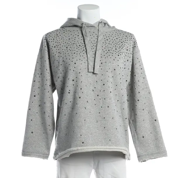Felpa con cappuccio, in Grigio chiaro, Cotone, Grazia