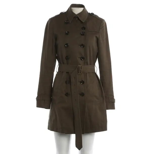 Trench Coat, in Green, Cotton, Burberry Brit