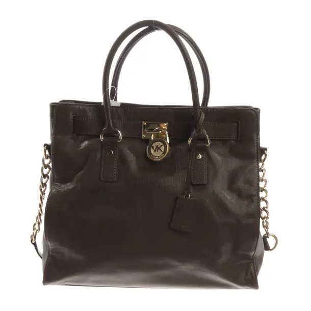 Handtasche, in Dunkelbraun, Leder, Michael Kors