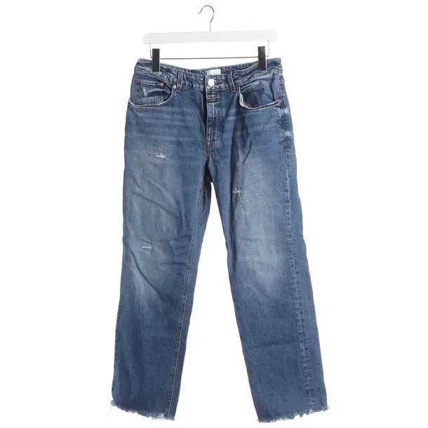 Jeans straight fit, in Blu, Cotone, Chiuso