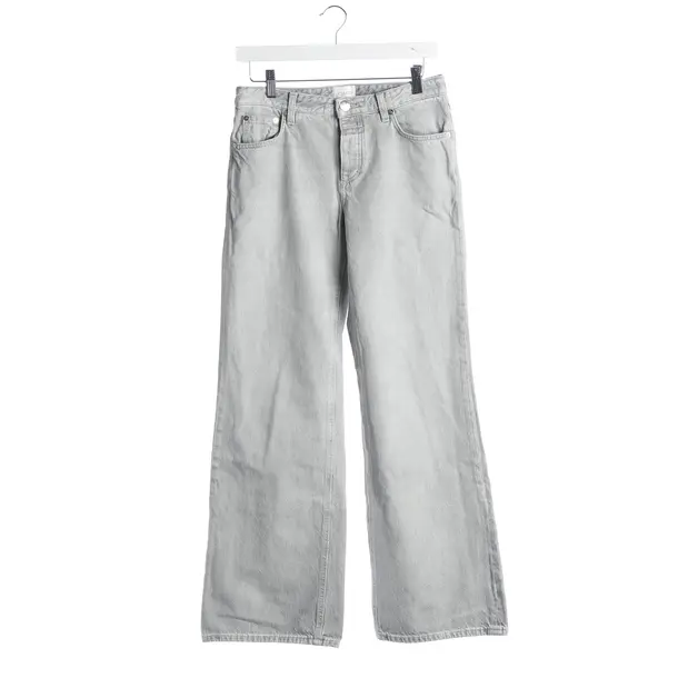 Straight Fit Jeans, in Light Gray, Cotton, Closed