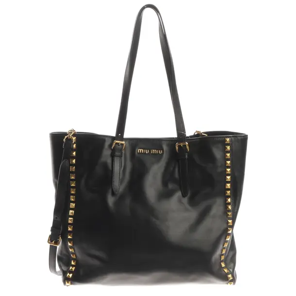 Shopper, in Schwarz, Leder, Miu Miu
