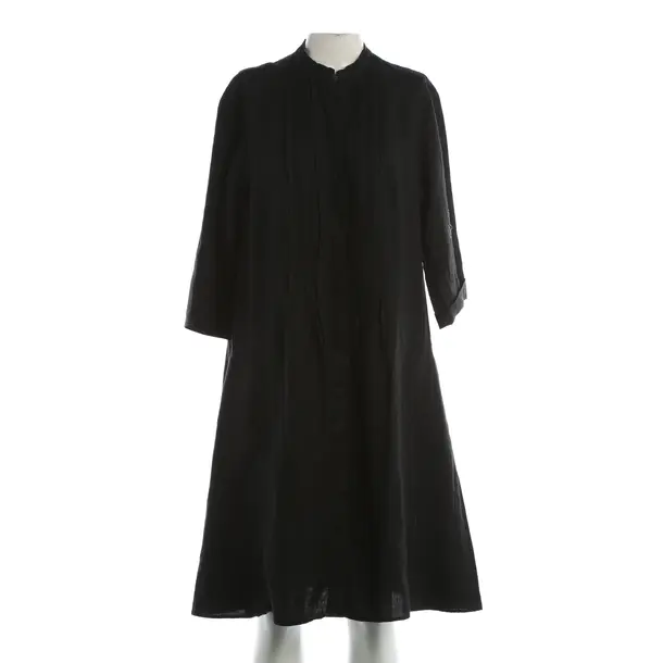 Kleid, in Schwarz, Leinen, 0039 Italy