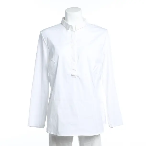 Blouse, in White, Cotton, Peserico