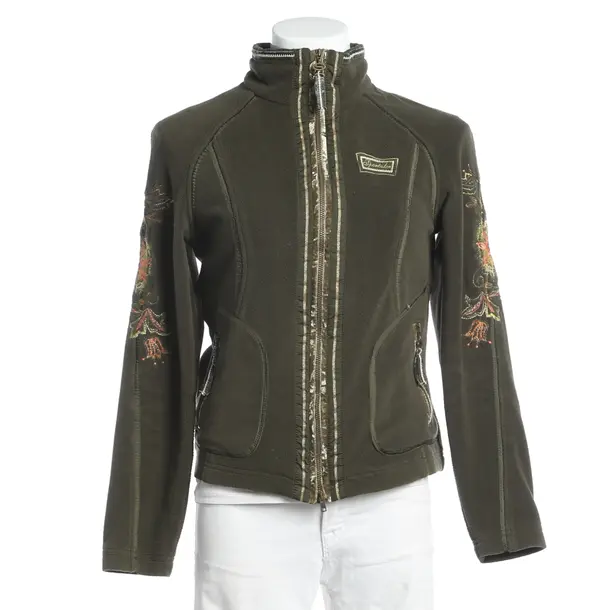 Zip-up Hoodie, in Olive Green, Polyester, Sportalm