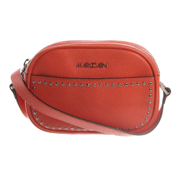 Cross Body Bag, in Dark Orange, Leather, Marc Cain