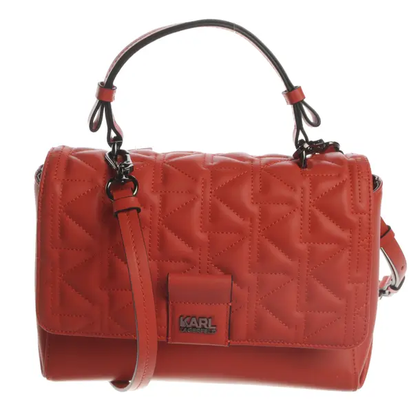 Handtasche, in Rot, Leder, Karl Lagerfeld
