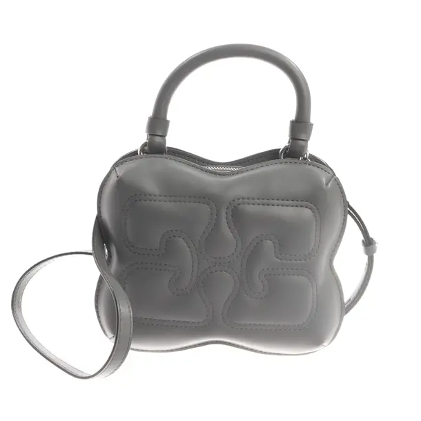 Handtasche, in Grau, Leder, Ganni