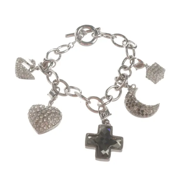 Bracelet, in Silver, Metal (metallic, metallized), Swarovski
