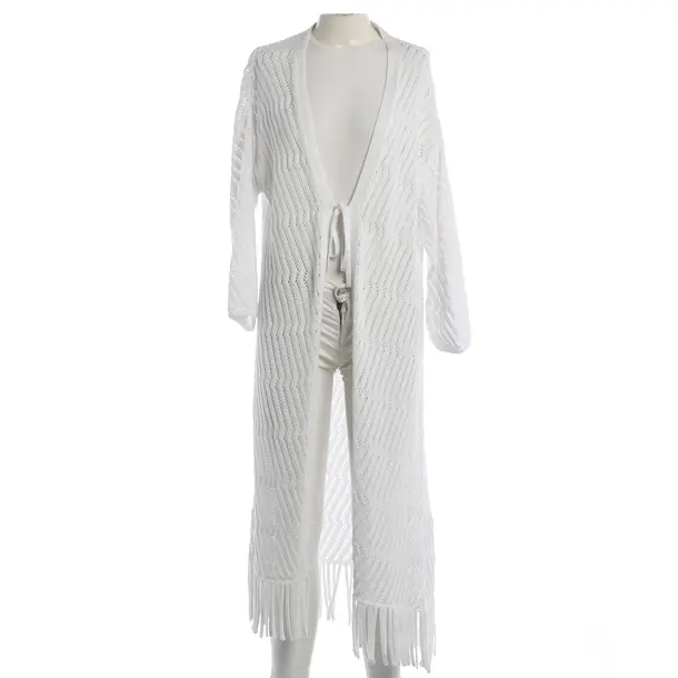 Cardigan, in White, Cotton, Riani