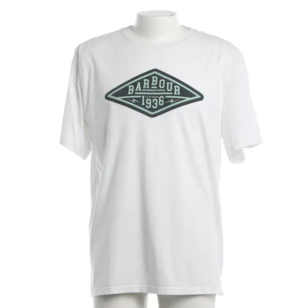 T-Shirt, in White, Cotton, Barbour