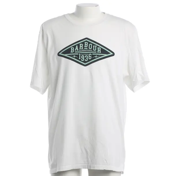 T-Shirt, in White, Cotton, Barbour