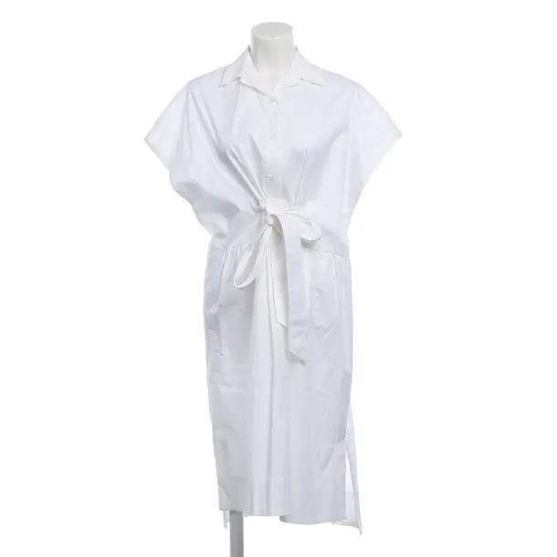 Dress, in White, Cotton, Riani