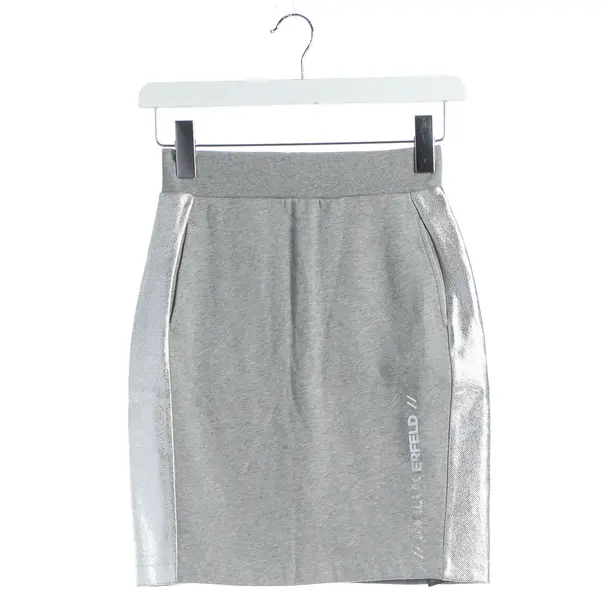 Skirt, in Light Gray, Cotton, Karl Lagerfeld