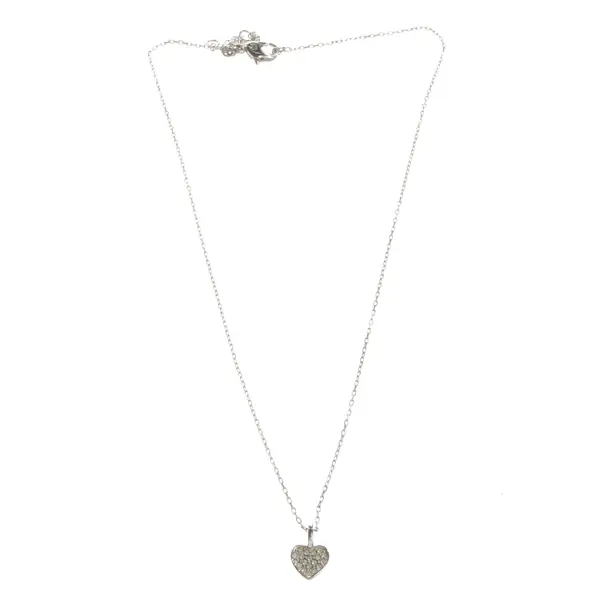 Necklace, in Silver, Metal (metallic, metallized), Swarovski
