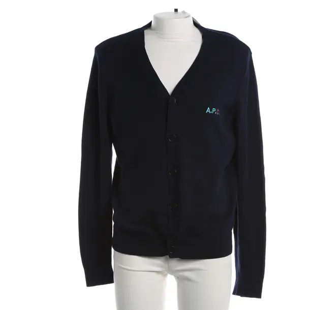 Strickjacke, in Navy, Baumwolle, A.P.C