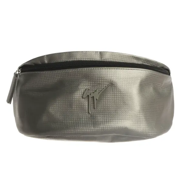 Bum Bag, in Silver, Polyurethane, Giuseppe Zanotti